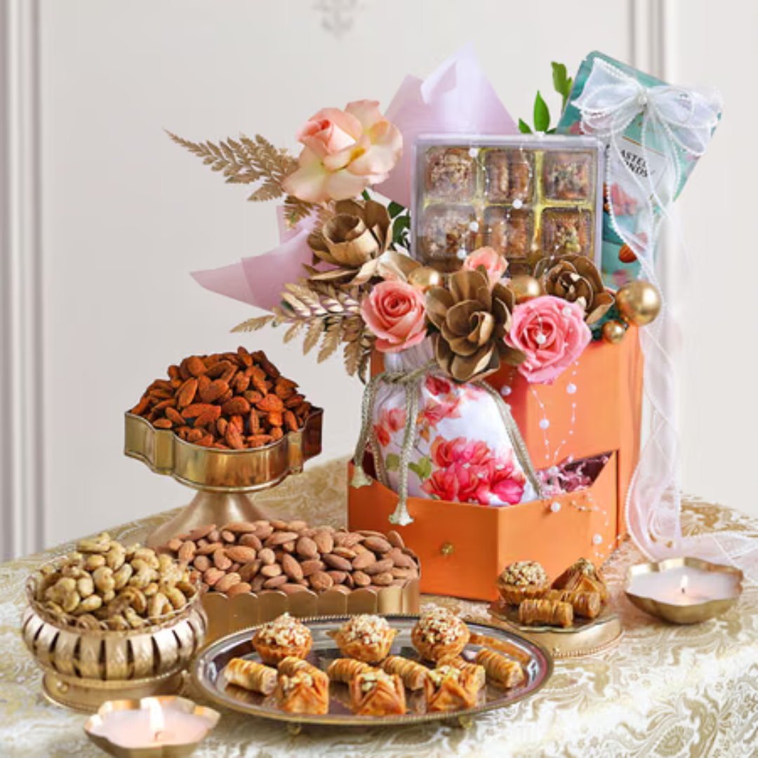 Luxurious Festive Dry Fruit & Sweets Gift Hamper