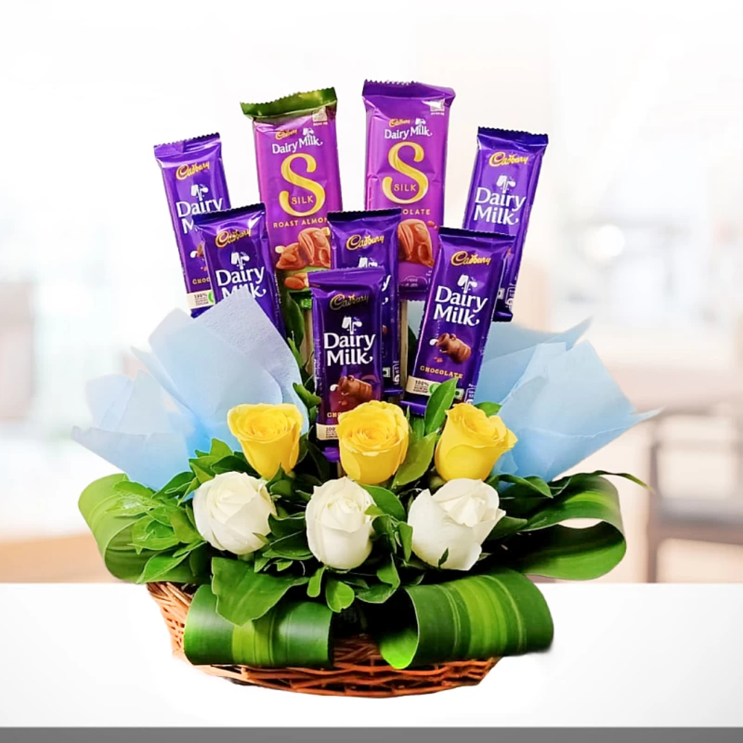 Chocolate & Blossoms Gift Basket